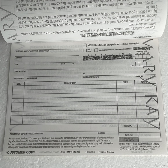 Mary Kay cosmetics sales tickets Consultants bundle 100 - Picture 5 of 7